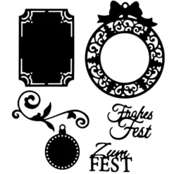Stanzschablonen, Zum Fest, 6 Stück