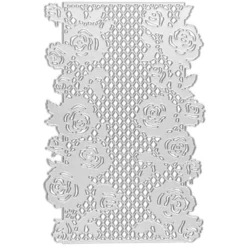 Stanzschablone, Rosen-Zierdeckchen, 14,0cm x 9,2cm