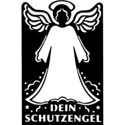 Stanzschablone, Schutzengel, 14,1cm x 9,2cm