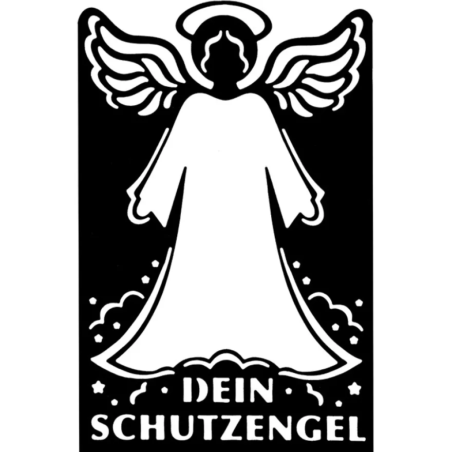 Stanzschablone, Schutzengel, 14,1cm x 9,2cm