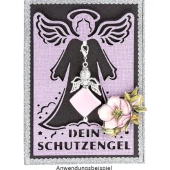 Stanzschablone, Schutzengel, 14,1cm x 9,2cm