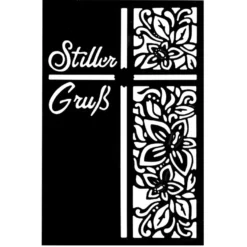 Stanzschablone, Stiller Gruß, 9,4cm x 14,4cm