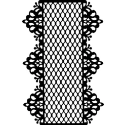 Stanzschablone, Zierdeckchen 8, 14cm x 9,4cm