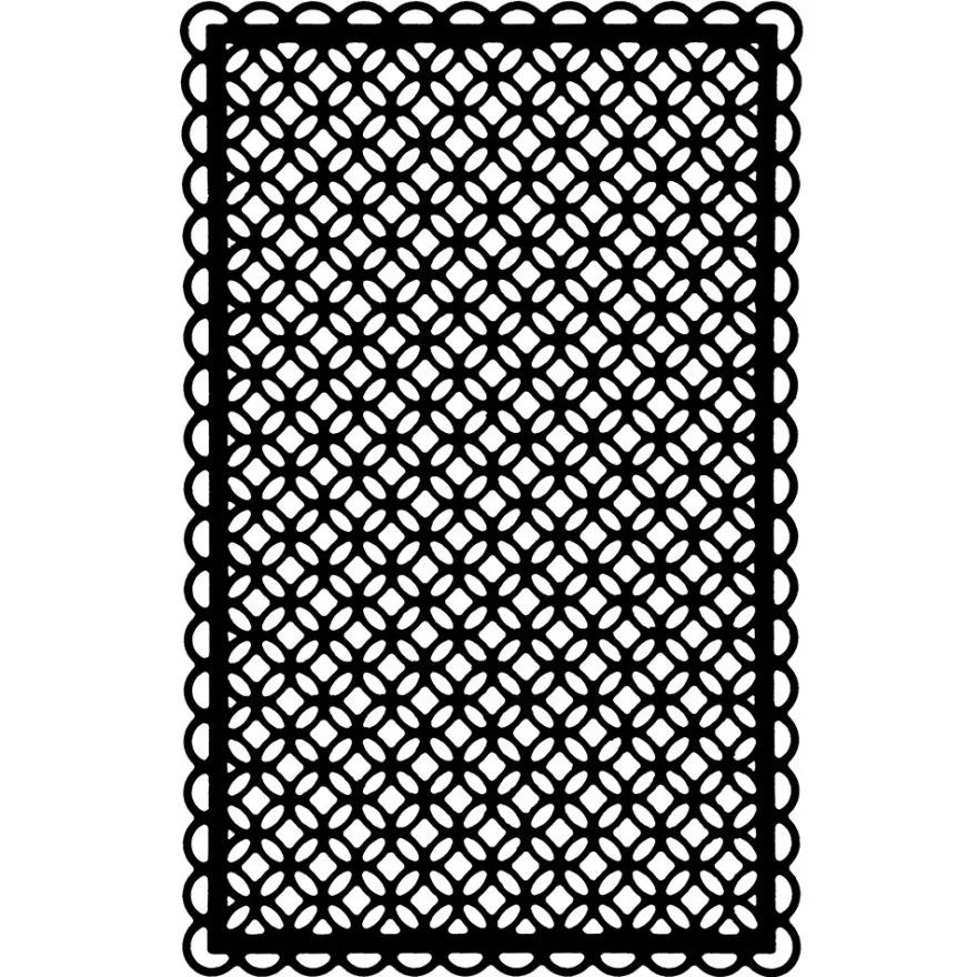 Stanzschablone, Zierdeckchen 7, 13,7cm x 8,8cm