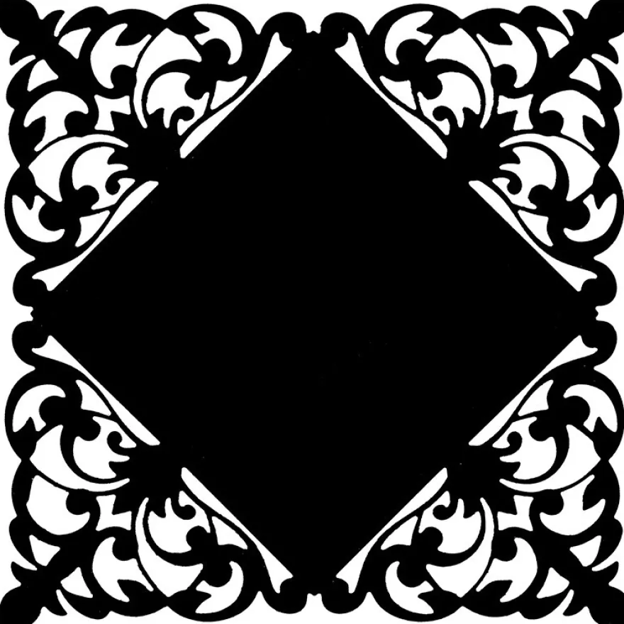 Stanzschablone, Zierdeckchen 1, 14cm x 14cm