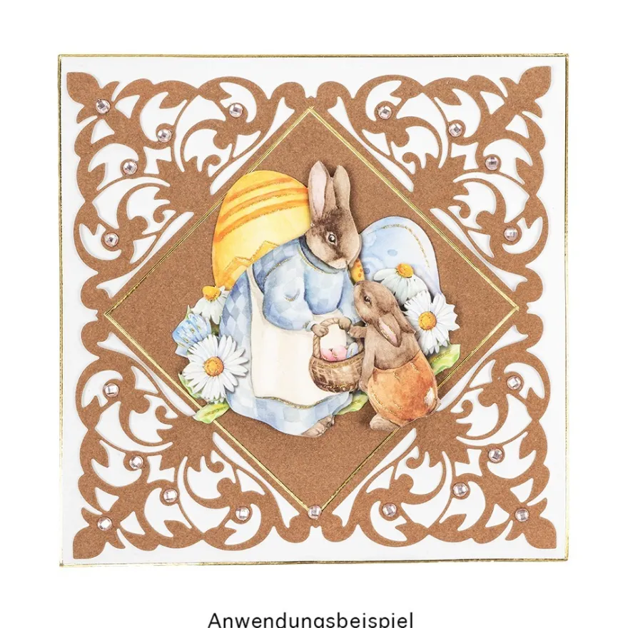 Stanzschablone, Zierdeckchen 1, 14cm x 14cm