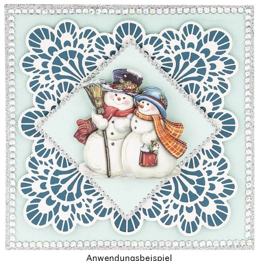 Stanzschablone, Zierdeckchen 2, 14cm x 14cm