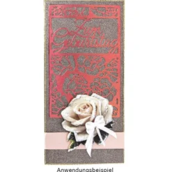 Stanzschablone, Zum Geburtstag, 9,5cm x 14,5cm