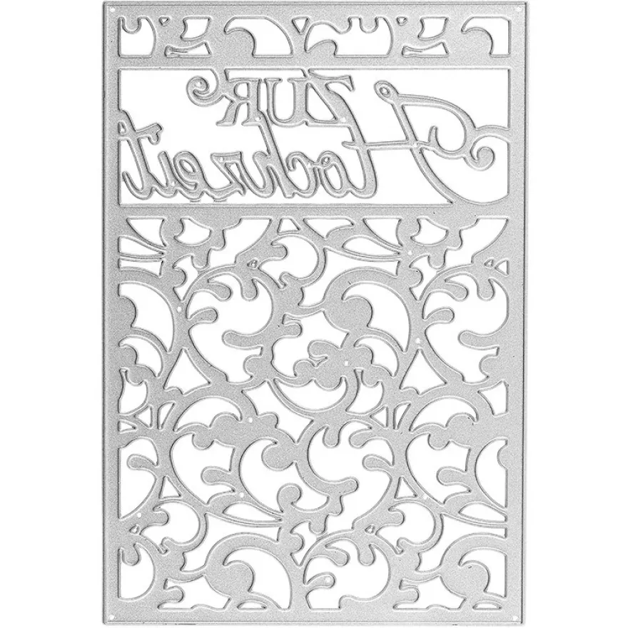 Stanzschablone, Zur Hochzeit, 9,5cm x 14,5cm