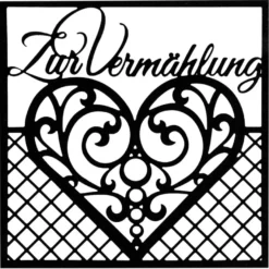 Stanzschablone, Zur Vermählung, 14cm x 14cm