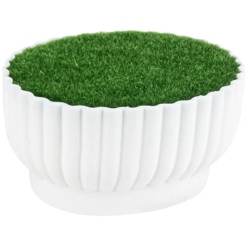 Steckschale Design 4, Steckmasse in Grasoptik, 10,5cm x 8,7cm x 5,5cm
