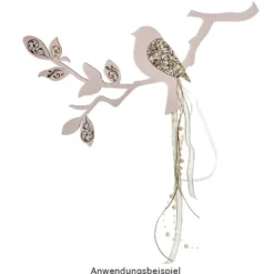 Äste mit Vogel, 40cm x 22,7cm, 4mm stark, 2 Stück