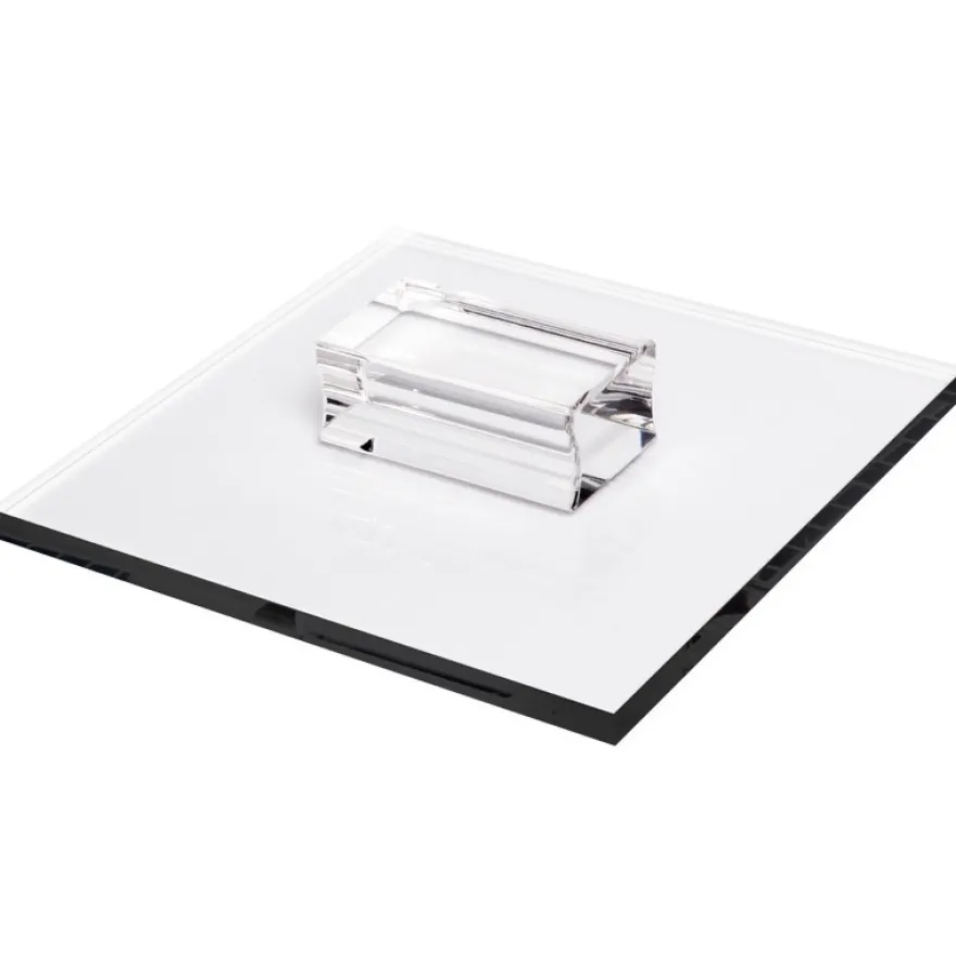 Stempel-Block mit Griff, 16cm x 16cm x 0,8cm, transparent