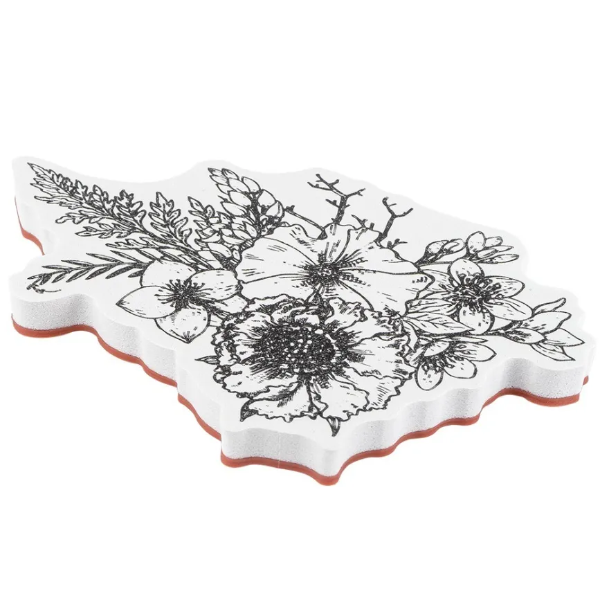Stempel, Kolibris, Blüten & Bordüren, verschiedene Designs & Größen, 9 Stück