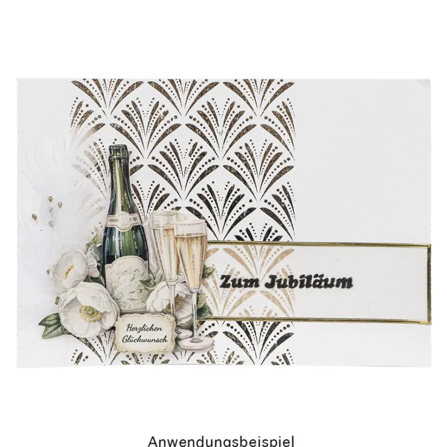 Stempel-Set, Anlässe, 23 Stempel, 1 Stempelkissen schwarz