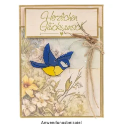 Stempelset, Holzstempel, 6,5cm x 4cm x 2,2cm, 3 Stück
