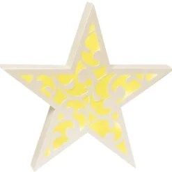 Stern Diana, 24 cm Ø, Stanzformen, perlmutt/gelb