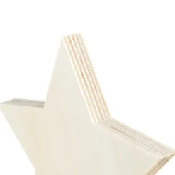 Sterne, Holz, 10cm x 10,5cm x 1cm, zum Aufstellen, 4 Stück