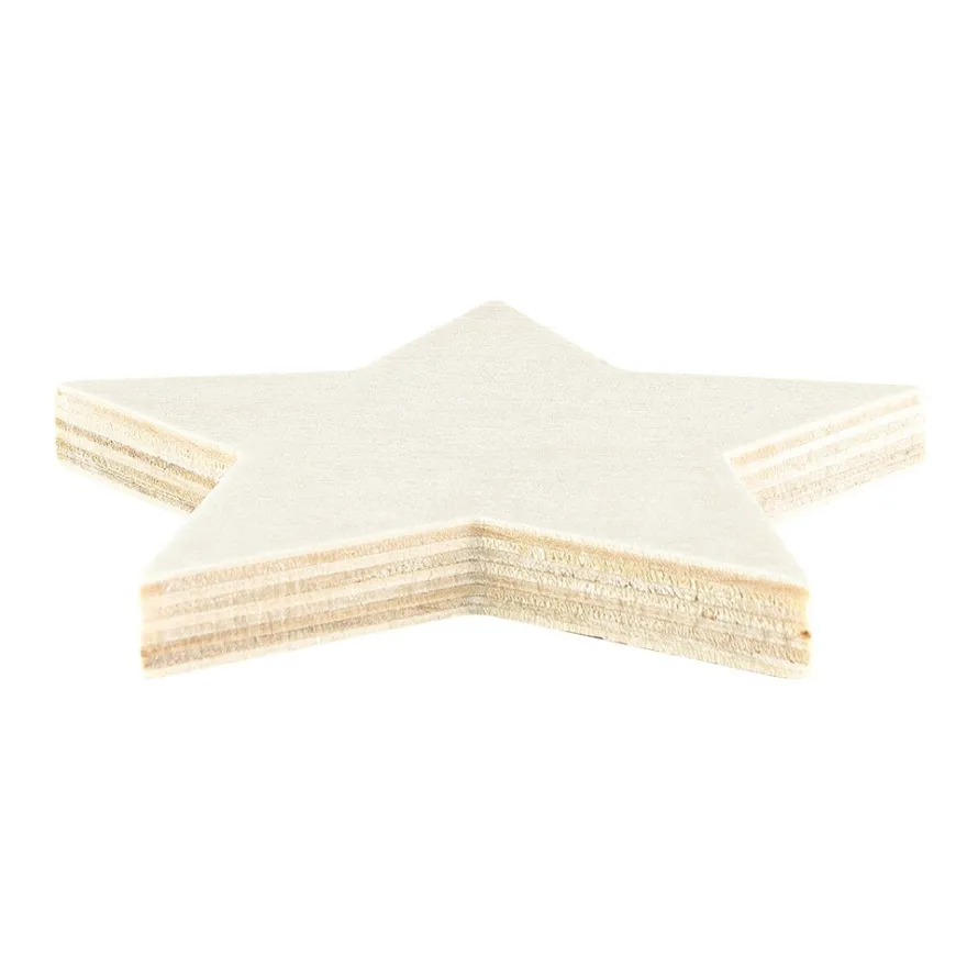 Sterne, Holz, 14cm x 14,5cm x 1,5cm, zum Aufstellen, 2 Stück