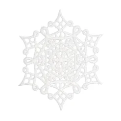 Stick-Designs, Eiskristalle 2, Ø 10cm bis 10,5cm, weiß, 10 Stück