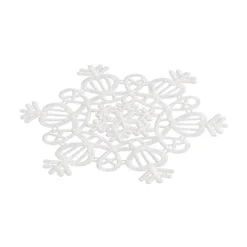 Stick-Designs, Eiskristalle 2, Ø 10cm bis 10,5cm, weiß, 10 Stück