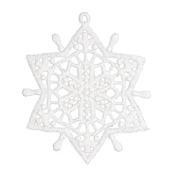 Stick-Designs, Eiskristalle 1, Ø 7,5cm bis 9,5cm, weiß, 10 Stück