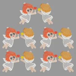 Stick-Designs, Engel, 7,5cm x 11cm, 10 Stück