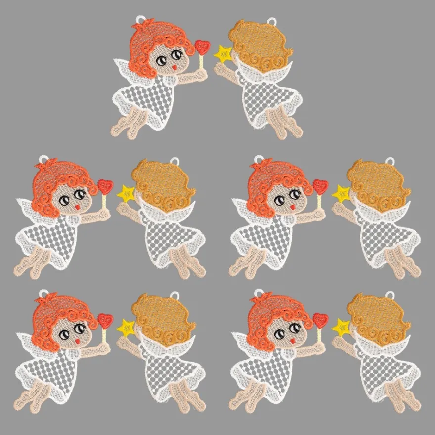 Stick-Designs, Engel, 7,5cm x 11cm, 10 Stück