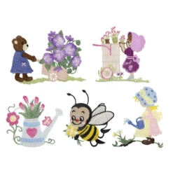 Stick-Designs, Frühlingszeit 1, 9cm bis 13,5cm, 5 Stück