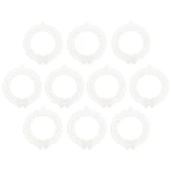 Stick-Designs, Kränze mit Schleife, 8,7cm x 9,6cm, weiß, 10 Stück
