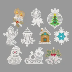 Stick-Designs, Winter/Weihnachten 2, 6cm bis 10cm, 10 Stück