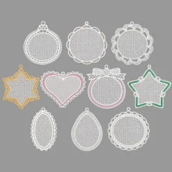 Stick-Designs, Zierrahmen, 6cm bis 10cm, 10 Stück