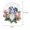 Stick-Design XL, Wichtel mit Magnolie, 21,3cm x 18cm, farbig, mit Aufhänge-Öse