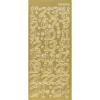 Sticker, Adventskalender-Zahlen, Perlmuttfolie, gold