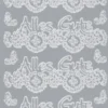Sticker, Alles Gute, Perlmuttlfolie, silber