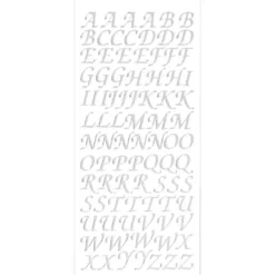 Sticker, Alphabet 2 Großbuchstaben, Spiegelfolie silber
