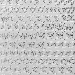 Sticker, Alphabet 1 Großbuchstaben, Spiegelfolie silber