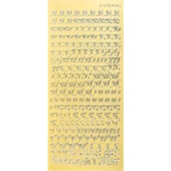 Sticker, Alphabet 1 Großbuchstaben, Spiegelfolie gold