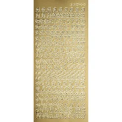 Sticker, Alphabet 1 Großbuchstaben, Perlmuttfolie, gold