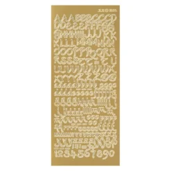 Sticker, Alphabet 3, Großbuchstaben, Perlmuttfolie, gold
