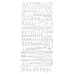 Sticker, Alphabet 3, Großbuchstaben, Spiegelfolie, silber