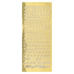Sticker Alphabet 4, Großbuchstaben, Spiegelfolie, gold