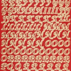 Sticker, Alphabet 1 Großbuchstaben, Lackfolie, rot