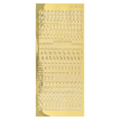 Sticker Alphabet 8, Großbuchstaben, Spiegelfolie, gold