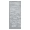 Sticker, Alphabet 3, Kleinbuchstaben, Perlmuttfolie, silber