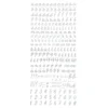 Sticker, Alphabet 3, Kleinbuchstaben, Spiegelfolie, silber