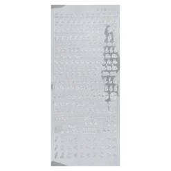 Sticker, Alphabet 3, Kleinbuchstaben, Spiegelfolie, silber