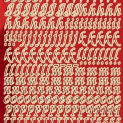 Sticker, Alphabet 1 Kleinbuchstaben, Spiegelfolie, rot