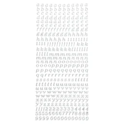 Sticker Alphabet 8, Kleinbuchstaben, Spiegelfolie, silber