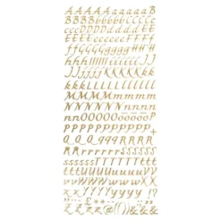 Sticker Alphabet 5, Perlmuttfolie, gold
